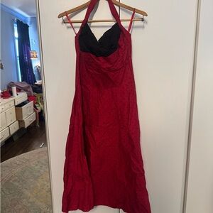 Stop Staring Red and Black Polka Dot Dress XL